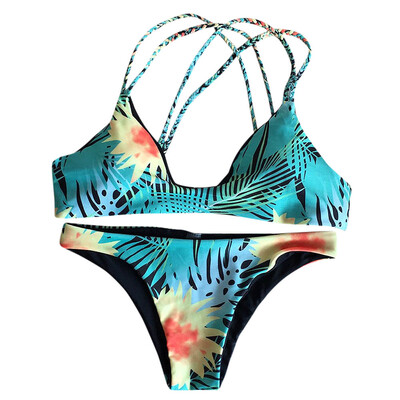 

Roseonmyhand Push-up Padded Bra Print Swimsuit Bathing Sexy Women Bikini Set Swimwear