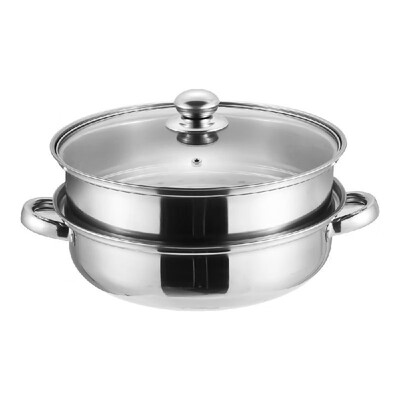 

ztg--z101 Stainless Steel Steamer Set Double Layer Double-ear Steamer Multi-function Soup Steamer Commercial Soup Pot Hot Pot Mult