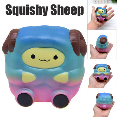 

Siaonvr Starry Sky Colour Squee Soft Sheep Cartoon Squishy Slow Rising Squeeze Toy