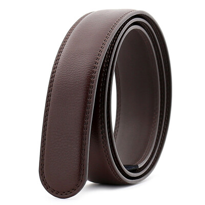 

Wild mens business belt strip without buckle head body leather automatic buckle belt pants belt LY3301