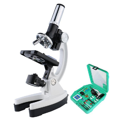 

Microscope Set with Accessories Kit 100X-1200X Children Kids Students All-Metal Microscope Biology Biological Science Scientific