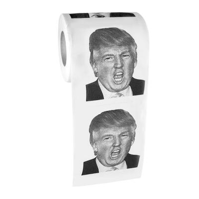 

Novelty Donald Trump Open Mouth Printed Toilet Paper Roll Prank Joke Gift