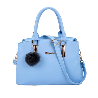 

Large Capacity Women Pompom Sling Bag PU Leather Handbag Girl Shoulder Bags