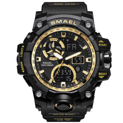 

Gobestart SMAEL Men Sport Watch Dual Display Analog Digital LED Electronic Wrist Watches