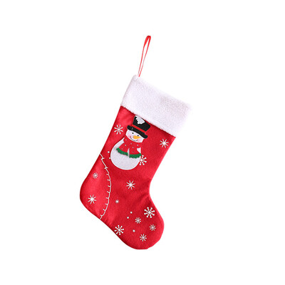 

Toponeto Christmas Stockings Santa Claus Sock Gift Candy Bag Snowman Deer Tree Ornament