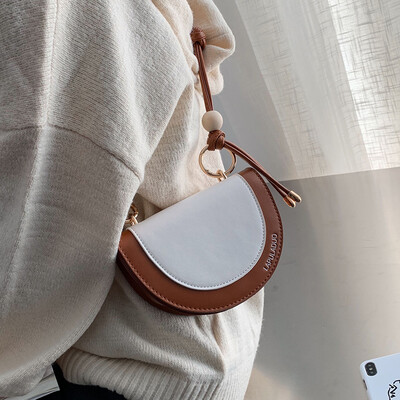 

Mini bag female bag 2019 new Korean version of the personality semi-circle saddle bag shoulder Messenger bag ins super fire package