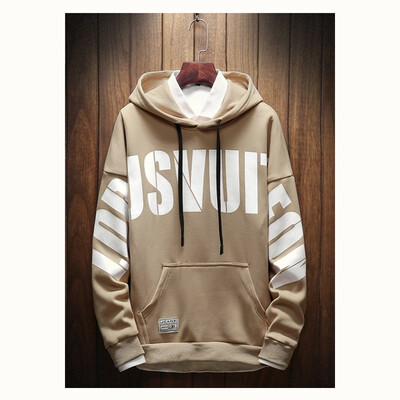 

Tide brand port wind sweater men 2018 autumn&winter new English printing mens youth wild hooded hooded sweater