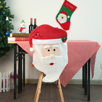 

Tailored Christmas Santa Claus Hat Chair Cover Dinner Decor Party