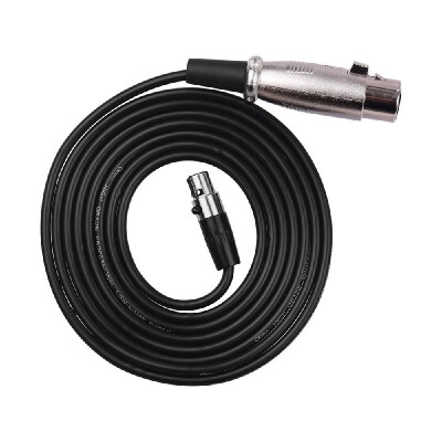 

Microphone Cable 4-Pin Mini XLR Connector to XLR Connector Balanced Audio Wire Stage Studio Musical Instrument Accessory Cords Bla