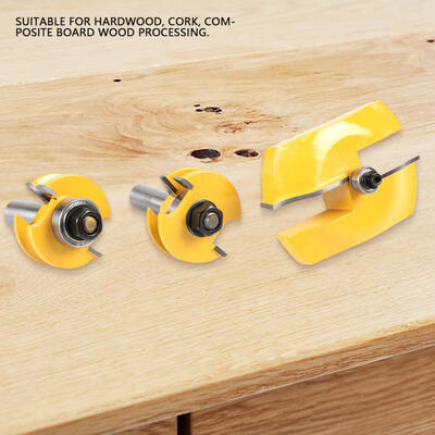 

Greensen 3PCS 12 Handle Shank Raised Panel Router Bit Woodworking Cabinet Door Cutter Solid Wood Tool