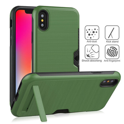 

Card Holder Case Apple iPhone X XS Hybrid Bumper Case iPhone XS X S Armor TPU Cover 58"