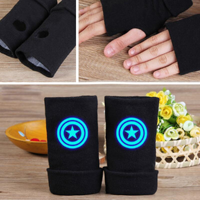 

Luminous Fingerless Gloves Hand Arm Warmers Half Finger Gloves Half Palm Short Gloves Sleeves for Winter