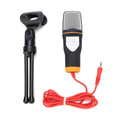 

Professional Condenser Sound Audio Wired Stereo Microphone for PC Laptop Skype Recording Sound Podcast with Stand Holder