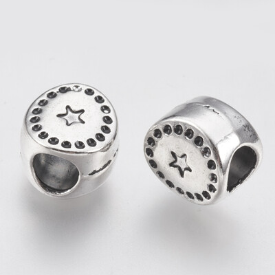 

Alloy European Beads Oval Antique Silver 95x95x7mm Hole 45mm