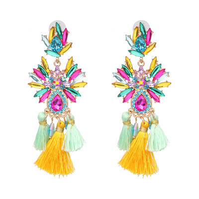 

2019 za Natural Stone Beads Drop Earrings For Women Vintage Crystal Bird Pendant Dangle Earrings Statement Jewelry