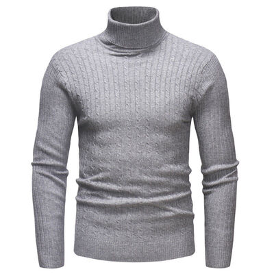

Winter Men Slim Warm Knit High Neck Pullover Jumper Sweater Top Turtleneck