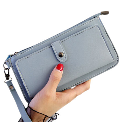 

Brand Wallet Women PU Leather Purses Ladies Zipper&Hasp Long Wallet Retro Female Fashion Money Bag Card Holder Wallets