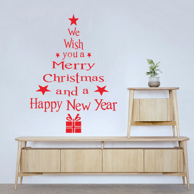 

Tailored Christmas Tree Letters Stick Wall Art Decal Mural Home Room Decor Wall Sticker