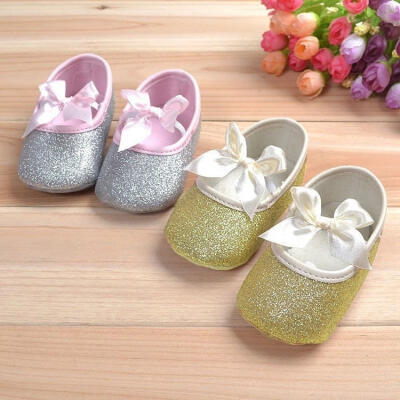 

New Baby Toddler Prewalker Soft Sole Crib Shoes Infant Girls Antislip Shoes