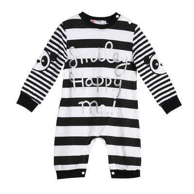 

Kids Baby Boys Long Sleeve Stripe Rompers Bodysuit Jumpsuit Clothes Outfit