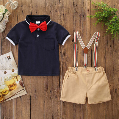 

Newborn Baby clothes kids boys wedding party suit toppants tuxedo outfit set