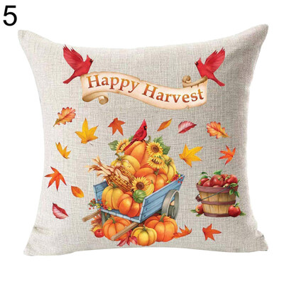 

Pumpkin Fall Harvest Linen Pillow Case Cushion Cover Sofa Bed Car Office Decor