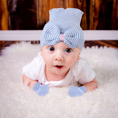 

Baby Soft Anti Scratch Teething Mittens Hat Gloves for Newborn Boys & Girls