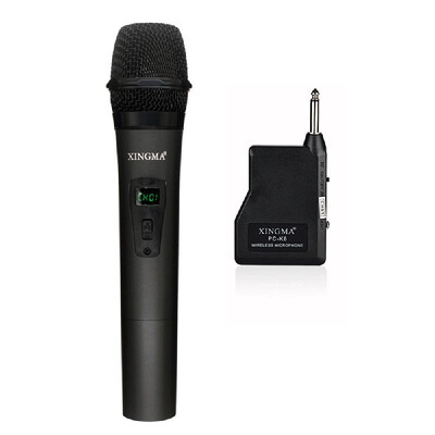 

Rechargeable Wireless Microphone System Handheld LED Mic Speaker with Portable USB Receiver for KTV Speech Amplifier Recording