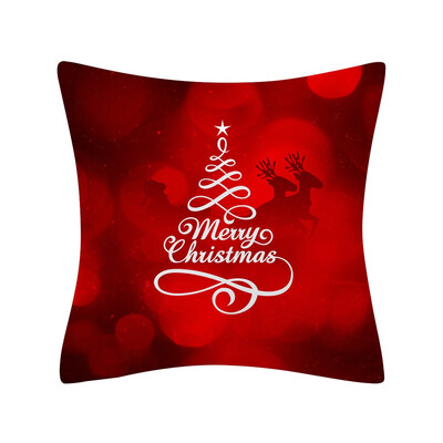 

Tailored Christmas Pillow Case Glitter Polyester Sofa Throw Cushion Cover Home Decor