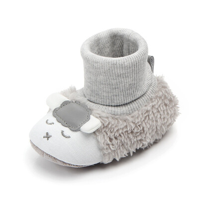 

Toddler Cartoon Sock Shoes Baby Shoes Autumn Winterborn Soft Bottom Warm Cotton Shoes Infant First Walkers 0-12M
