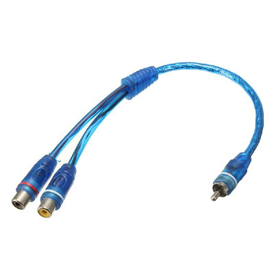 

Car RCA 1 Male To 2 Female Splitter Stereo Audio Y Adapter Cable Wire Connector