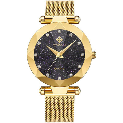 

WWOOR 8869 Women Quartz Watch Stainless Steel Strap Sport Clock Wristwatch 3ATM Waterproof Fashion Casual Female Watches