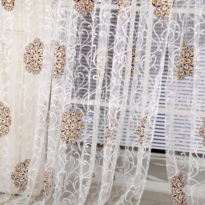 

Home Decor Tulle Window Curtain Screening Drapes Panel Decal Divider