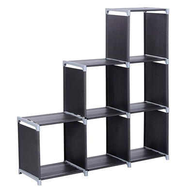 

DIY 6 Grids Storage Cube Organizer Shelves Closet Bookcase Cabinet Easy Assembled