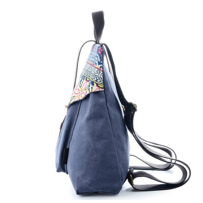 

Canvas backpack female Korean version of the casual trend printing college wind student bag