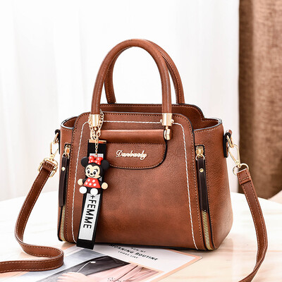 

Baggage womens simple large-capacity retro handbag recreational inclined bag Korean version Baitie one-shoulder bag tide