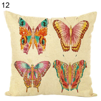 

Butterfly Printed Soft Throw Pillow Case Cushion Cover Sofa Bed Car Home Decor