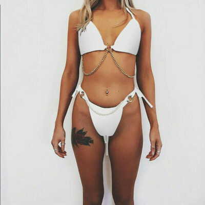 

Sexy Womens Bikini Set Push-Up Chain Swimsuit Beachwear Swimwear Bathing Suit
