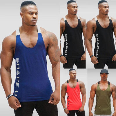 

Men&39s Gym Singlet Y-Back Sleeveless Muscle Vest Stringer Bodybuilding Tank Tops