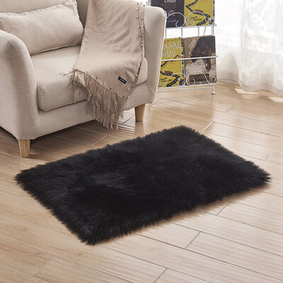 

Gobestart Soft Rug Chair Cover Artificial Sheepskin Wool Warm Hairy Carpet Seat Mats Rug