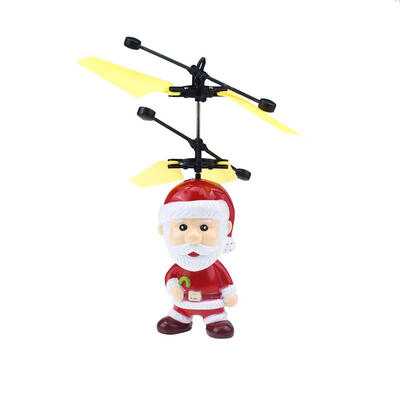 

Infrared Emission Suspension Santa Claus Sensor Induction Aircraft Kid Toy