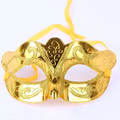 

FUNNYBUNNY Gold Shining Plated Party Mask Wedding Props Masquerade Mardi Gras Mask Mardi Gras Party Supplies Masks