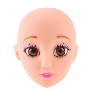 

3D Cosmetic Lenses Doll Head Replica without Hair Plastic Cake Baking Mould