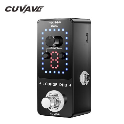 

CUVAVE LOOPER PRO Guitar Loop Pedal 9 Loops Total 40 Minutes Recording Time Unlimited Overdubs Built-in Tuner Function LED Display