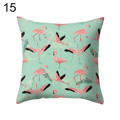 

Flamingo Print Soft Pillow Case Waist Throw Cushion Cover Office Home Decor