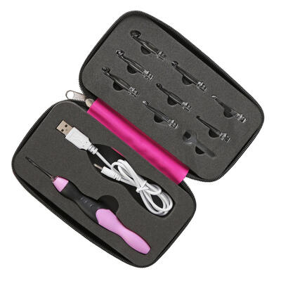 

9 in 1 USB Light Up Crochet Hooks Knitting Needles LED Sewing Tools Set Kit