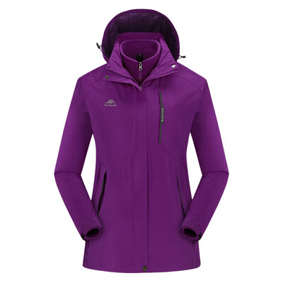 

Toponeto Women Waterproof Hoodie Detachable Breathable Sport Two-piece Set Outdoor Coat