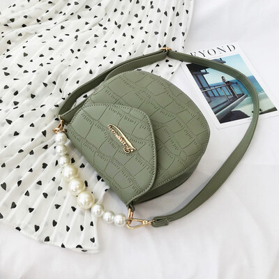 

Tailored Fashion Women Serpentine Leather Crossbody Bags Handle Bags Pearl Shoulder Bags