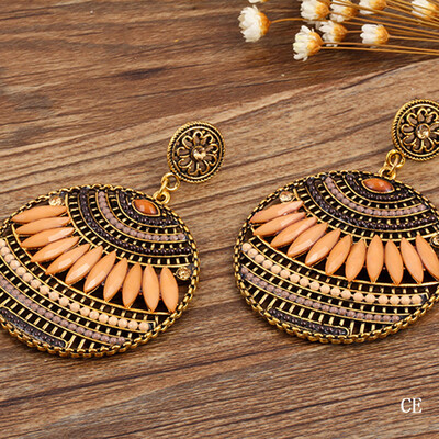 

Party Wedding Accessory Round Luxury Earrings Alloy Jewelry Dangle Earring Stud Earring Bohemia Earring Wild