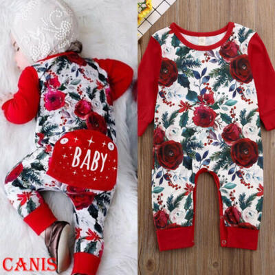 

Newborn Toddler Baby Boy Girl XMAS Romper Bodysuit Jumpsuit Clothes Outfit US